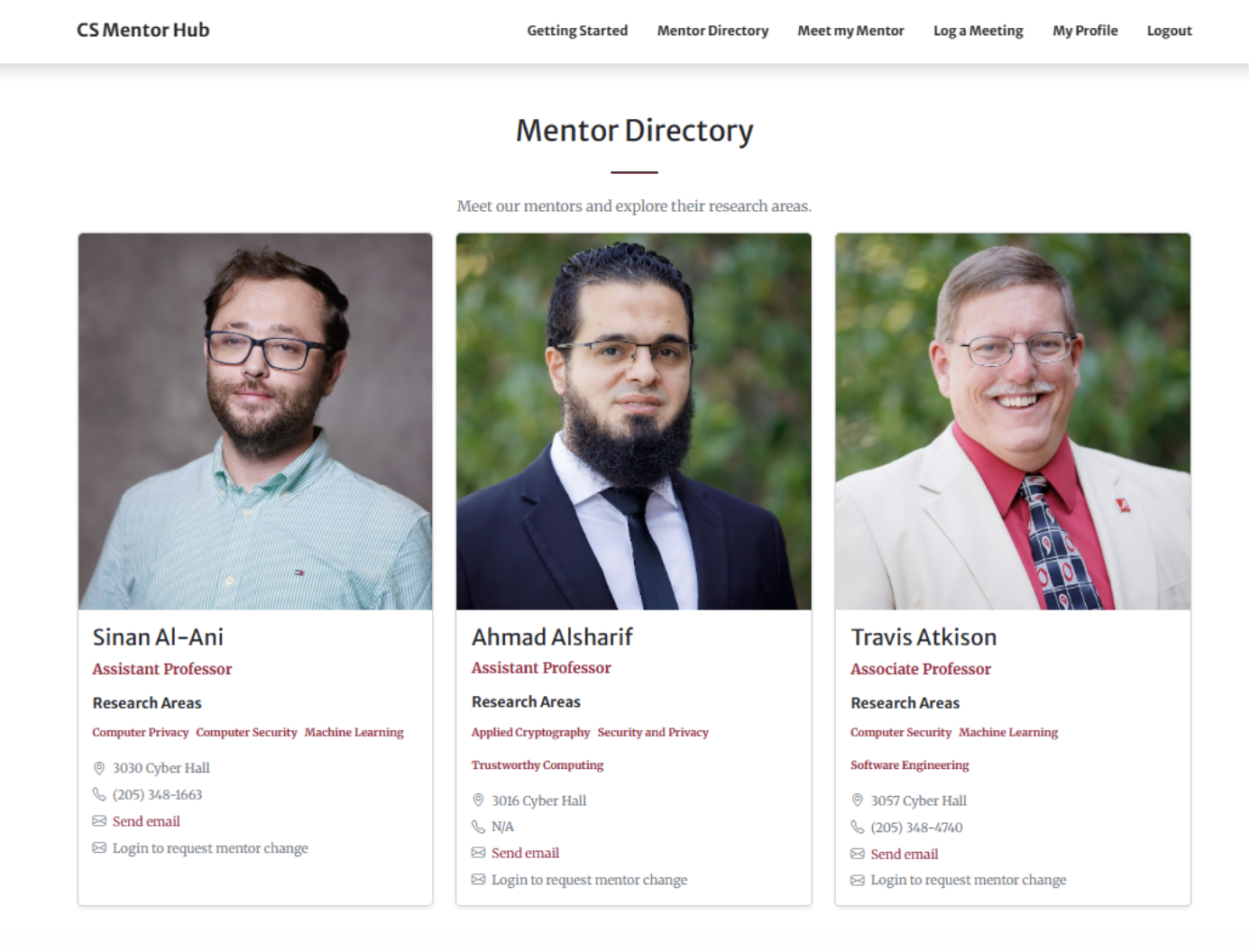 Mentor Management System Project Website