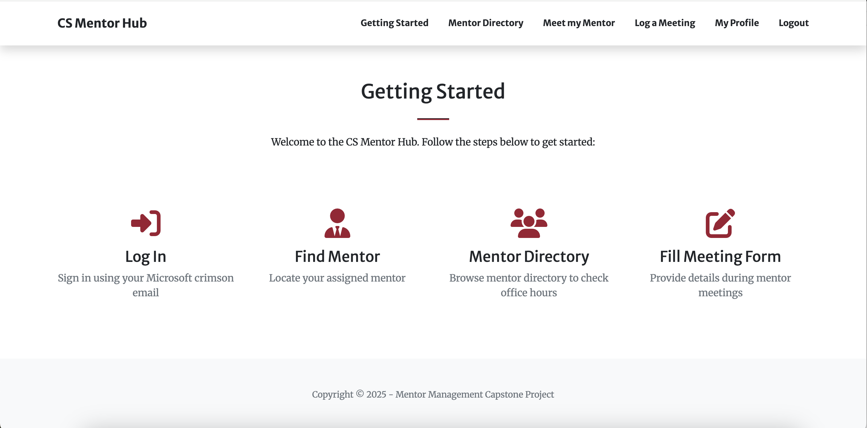 Mentor Management System Project Website