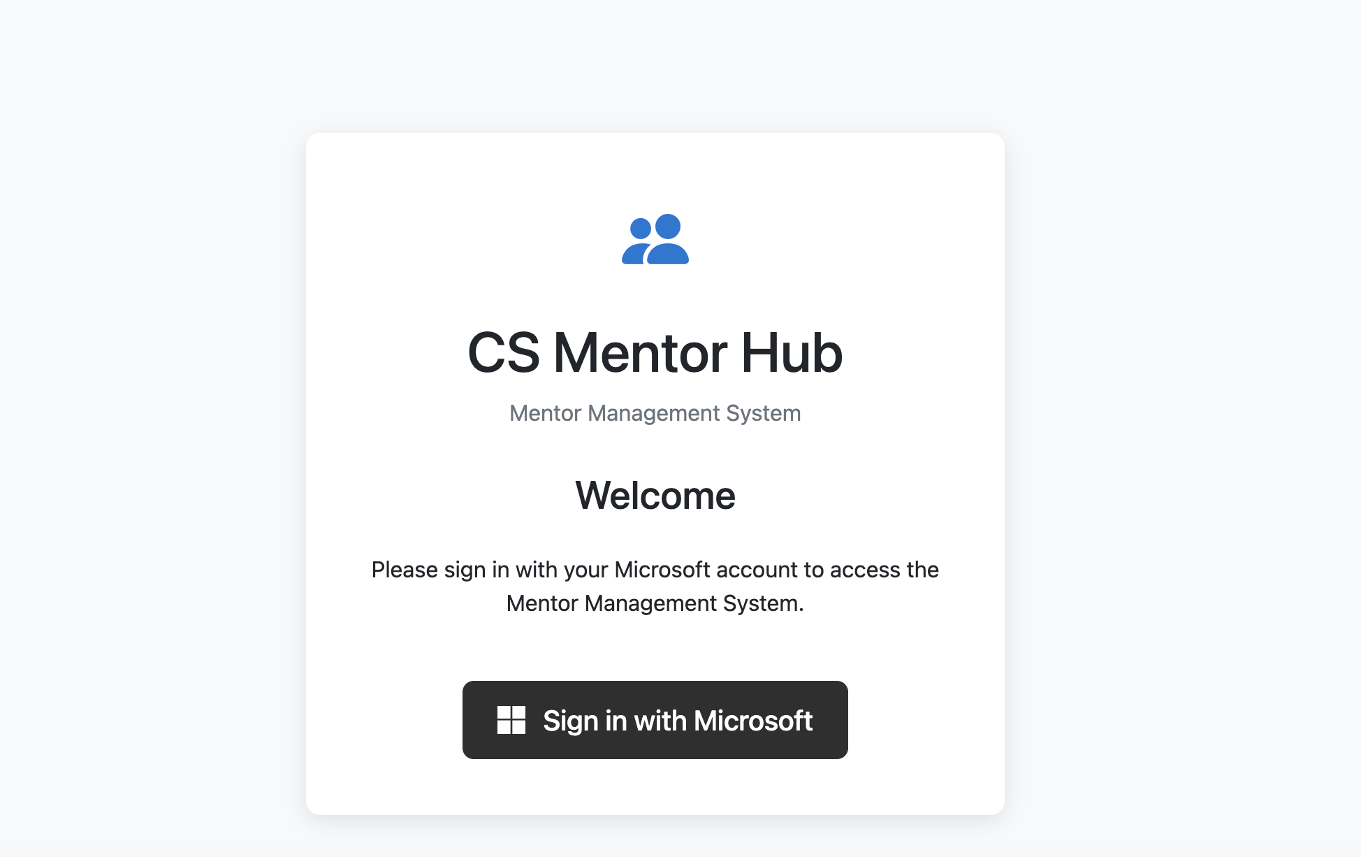 Mentor Management System Project Website